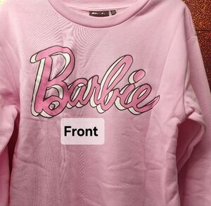 Barbie Pink Graphic Sweatshirt Size S.